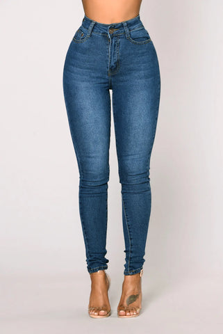 Affordable High Waist Skinny Casual Fashion Jeans For Women - Fashlot 