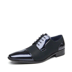 Elegant Leather Lace-up Business Wedding Dress Shoes For Men Winter Spring Autumn - Fashlot 