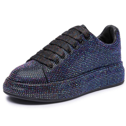 Low Top Rhinestone Women's Sneakers - Fashlot