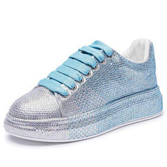 Low Top Rhinestone Women's Sneakers - Fashlot