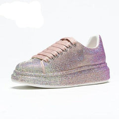 Low Top Rhinestone Women's Sneakers - Fashlot