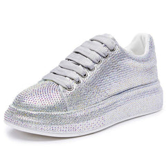 Low Top Rhinestone Women's Sneakers - Fashlot