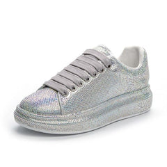 Low Top Rhinestone Women's Sneakers - Fashlot