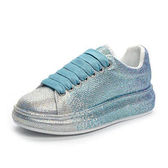 Low Top Rhinestone Women's Sneakers - Fashlot