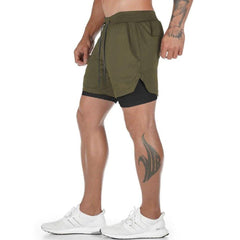 High Quality Comfortable Men's Casual Athletic 2-in-1 Lightweight Quick-Dry Workout Gym Fitness Running Shorts - Fashlot