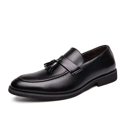 Men’s Modern Leather Tassel Slip-on Loafers - Fashlot