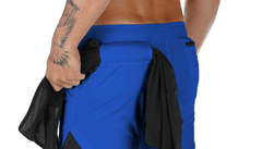 Men's Quick-Dry Modern Double Layer Fitness Workout Gym Leisure Running Training Outdoor Spring Summer Shorts With Multifunction Pockets - Fashlot 