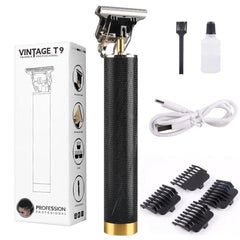 Portable Stainless Steel Metal T Shape Electric Hair & Beard Trimmer With LED Display - Fashlot 