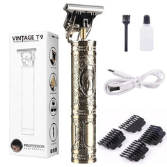 Portable Stainless Steel Metal T Shape Electric Hair & Beard Trimmer With LED Display - Fashlot 