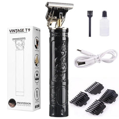 Portable Stainless Steel Metal T Shape Electric Hair & Beard Trimmer With LED Display - Fashlot 