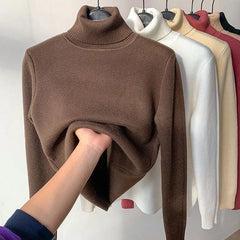 Women's Warm Elegant Pullover Turtleneck Sweater - Fashlot